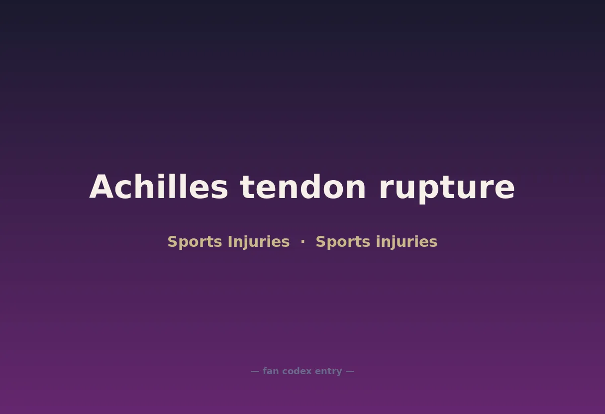 Achilles tendon rupture