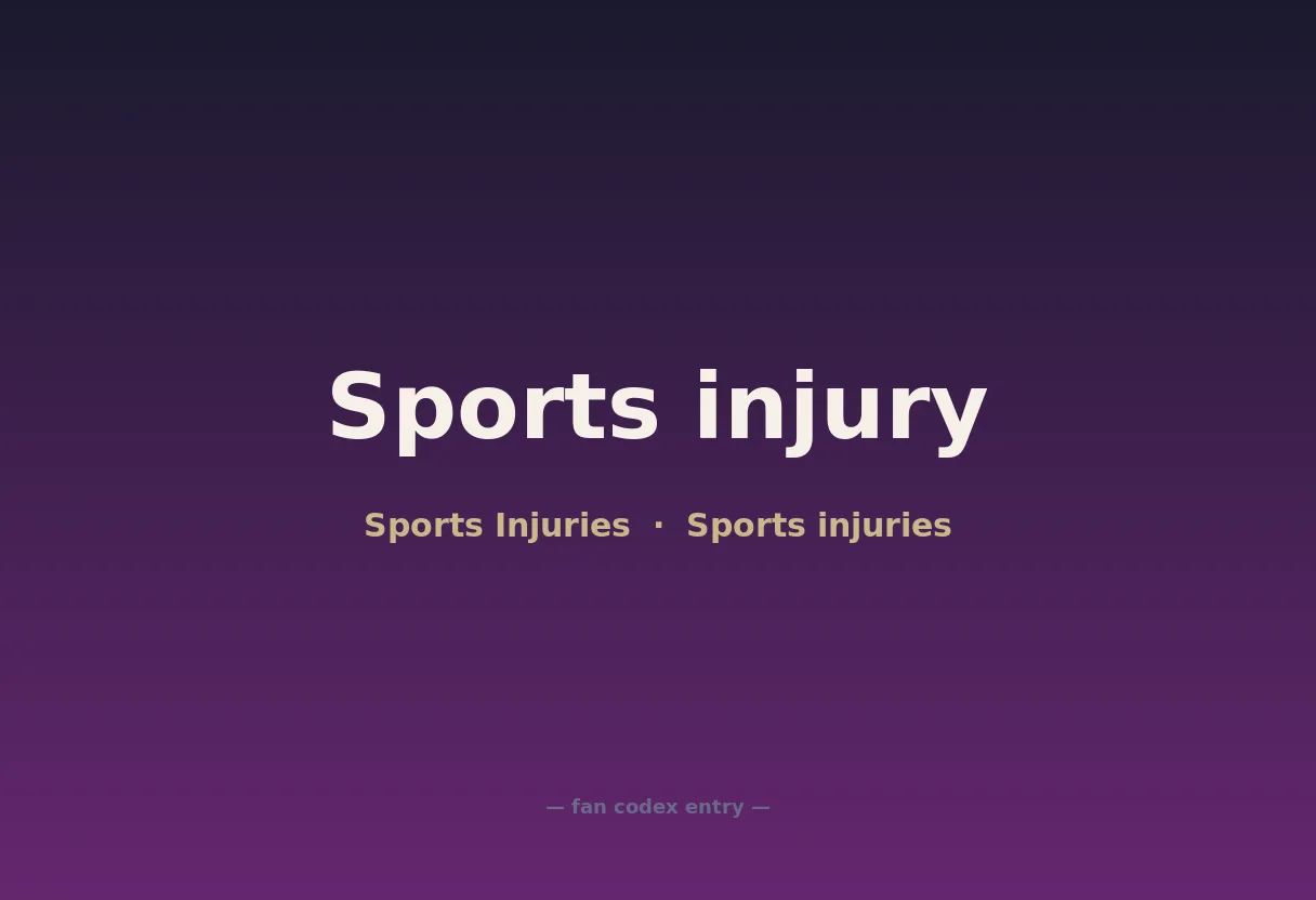 Sports injury